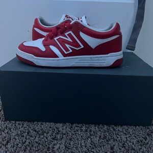 New Balance-480’s Kids Sneakers in Red and White